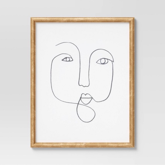 Opalhouse Art Opalhouse Line Drawing Faces Wall Art Set Of 2 Poshmark